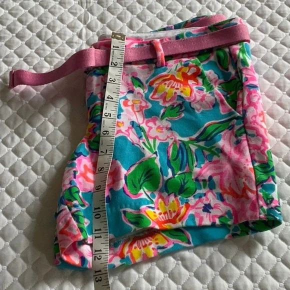 Lilly Pulitzer Floral Print Shorts with Belt - Picture 8 of 8